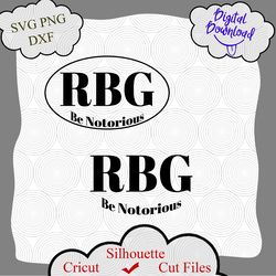 rbg be notorious svg, ruth bader ginsburg svg, i dissent sticker, hight quality svg, 300dp png, ginsburg svg, ruth bader