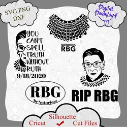 ruth bader ginsburg bundle, rbg be notorious svg, ruth bader ginsburg svg, i dissent svg, rbg hight quality svg, 300dp