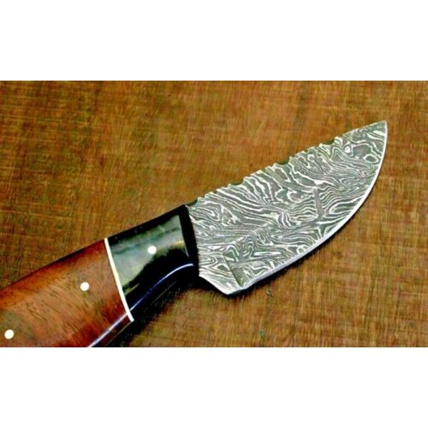 Custom Handmade Damascus Steel Skinner Knife, Hunting Skinner, Fix Blade Knife 22.jpg