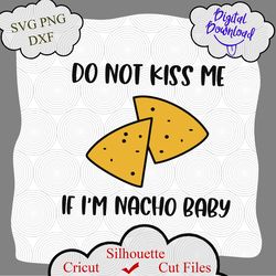 do not kiss me if im nacho baby svg,png cut file cricut silhouette, baby onesie svg, baby onesie pandemic svg, social