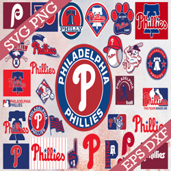 bundle 30 files philadelphia phillies baseball team svg, philadelphia phillies svg, mlb team  svg, mlb svg, png, dxf, ep