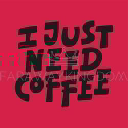 coffee lettering banner print text vector illustration set