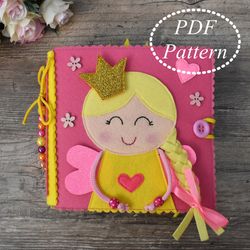 Quiet Book Little Fairy for girls Felt PDF Pattern,