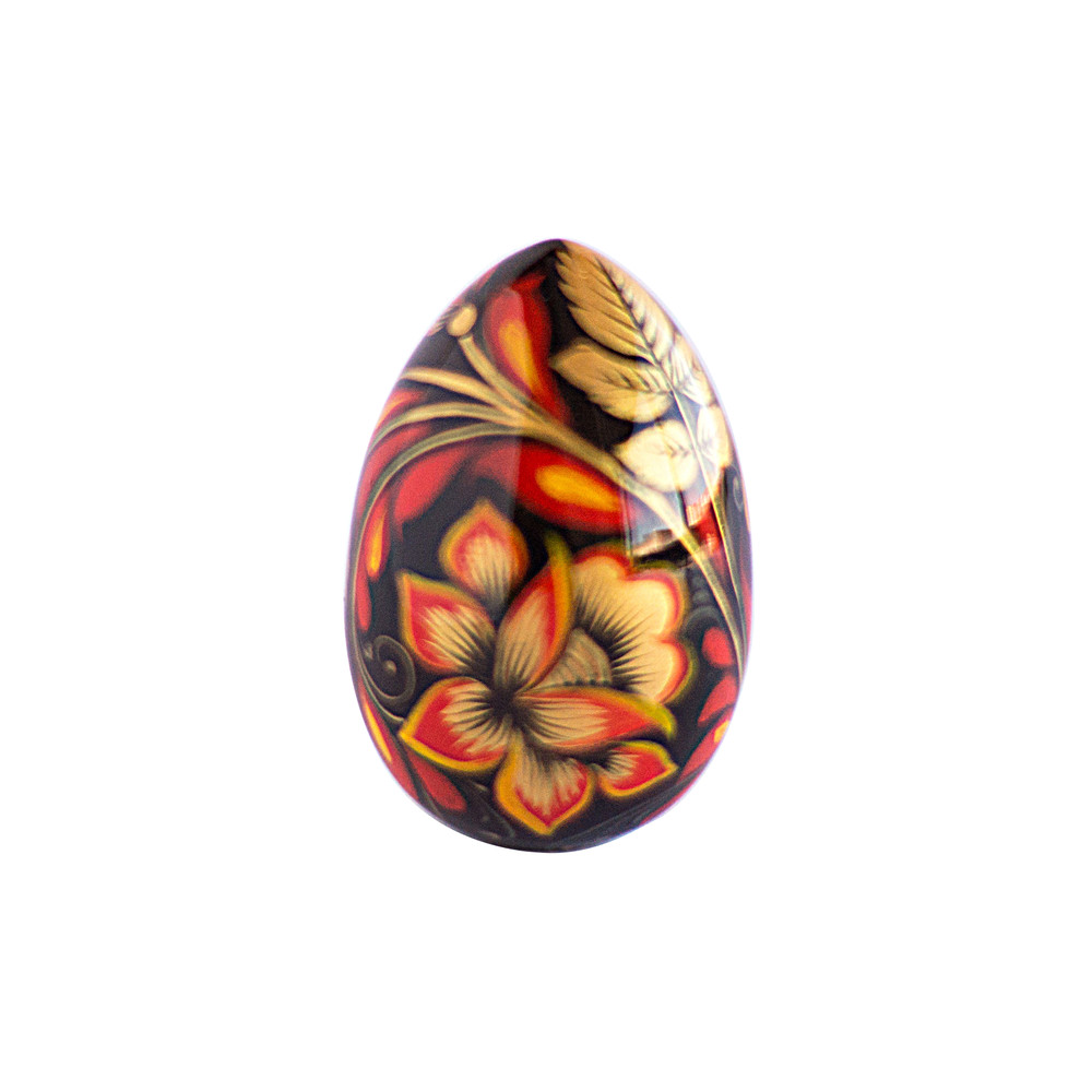 Russian painted egg Flower Khokhloma