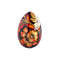 Russian painted egg Flower Khokhloma