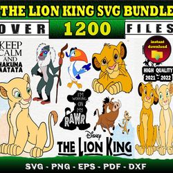 1000 THE LION KING SVG BUNDLE - svg, png, dxf files for print & cricut