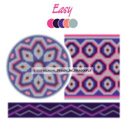 Wayuu mochila bag PATTERN / Tapestry crochet bag / EASY - 1