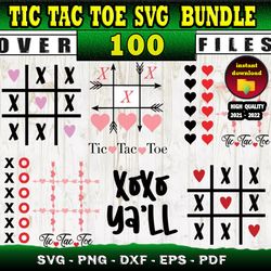 100 TIC TAC TOE SVG BUNDLE - svg, png, dxf  files for print & cricut