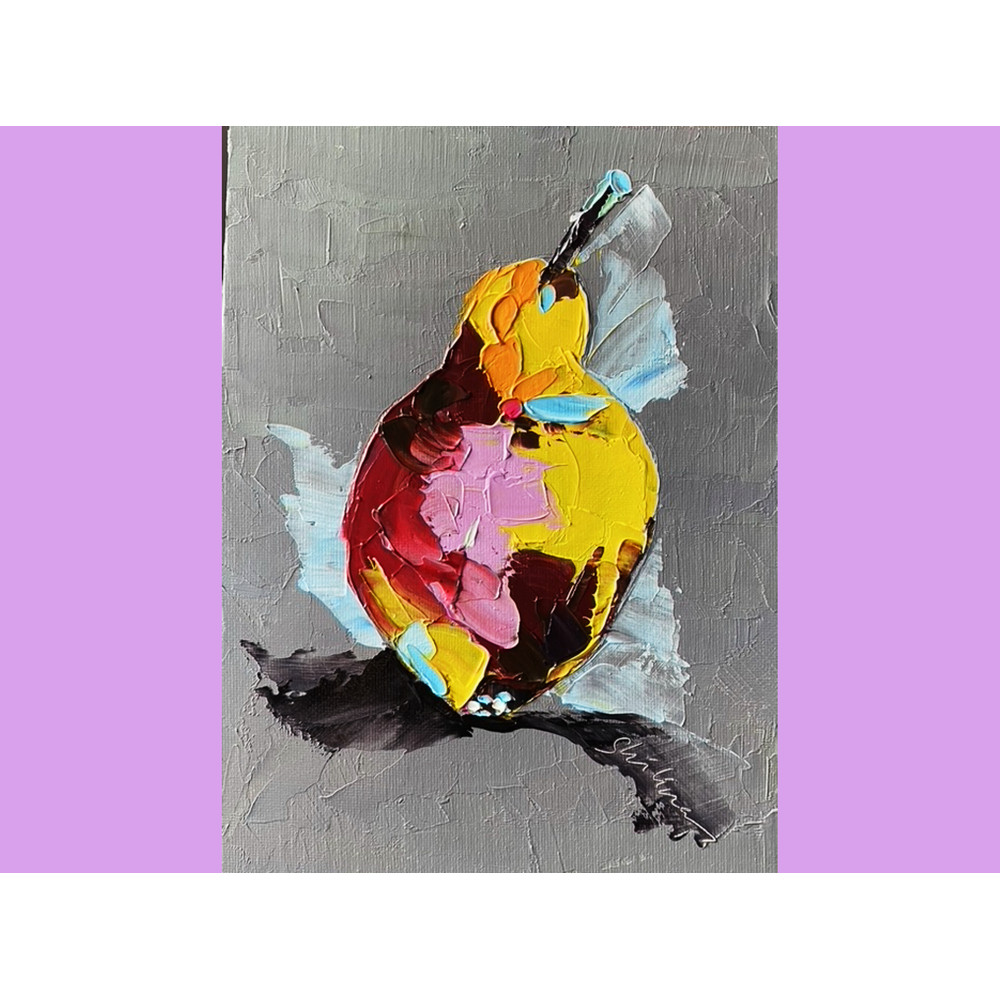 pear oil painting fruit original art still life-13.jpg