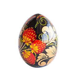Wooden Easter egg strawberries Painted eggs Keepsake Easter basket filler Slavic Russian folk art Handmade Easter gift