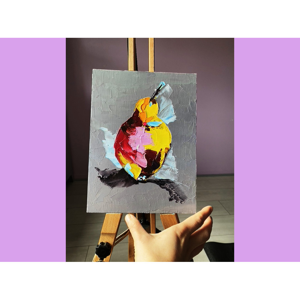 pear oil painting fruit original art still life-15.jpg