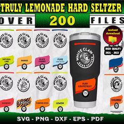 200 TRULY LEMONADE HARD SELTZER SVG BUNDLE - svg files for print & cricut
