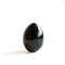 wooden painted black egg  penguin from behind
