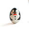wooden painted egg cute penguin with bow tie