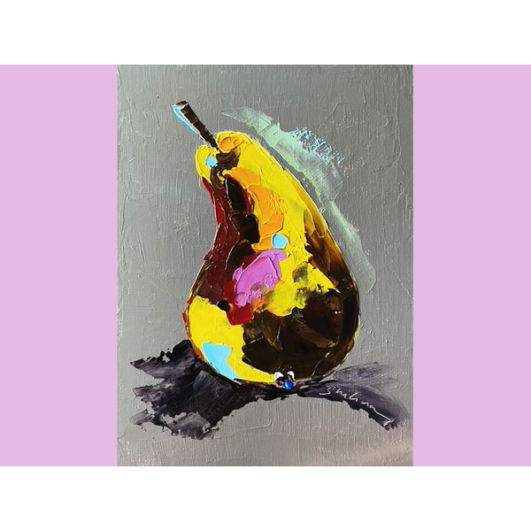 pear oil painting fruit original art still lifeт-13.jpg