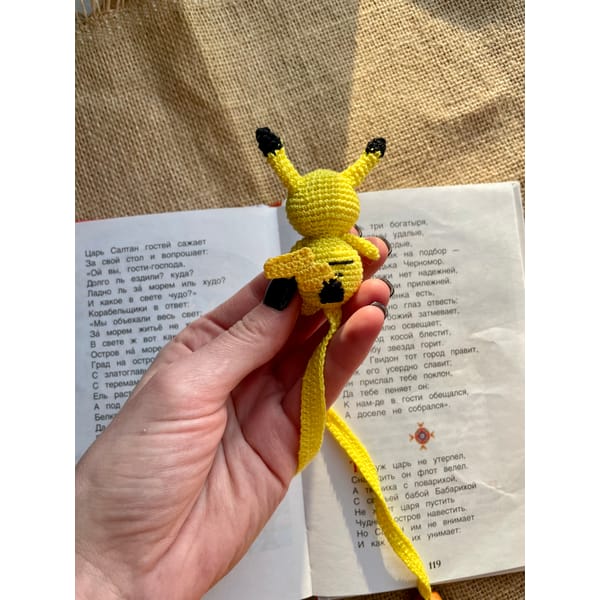 Crochet PATTERN Bookmark Pikachu Inspire Uplift