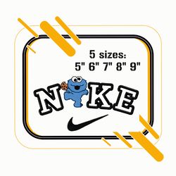 Nike embroidery design and cookie monster