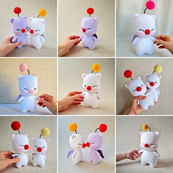 Moogle crochet pattern, Final fantasy plush, FFXIV, Game cha - Inspire ...