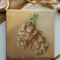 original oil painting "artichoke".  interior painting, decor,gift