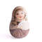Russian Roly poly doll cute winter girl wooden toy