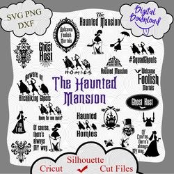 haunted mansion bundle, halloween svg, haunted mansion svg, haunted mansion clip art, foolish mortals vector, haunted