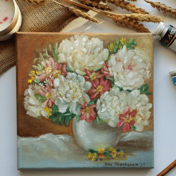 Original oil painting "bouquet".  Interior painting, decor,gift