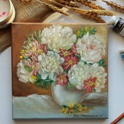 original oil painting "bouquet".  interior painting, decor,gift