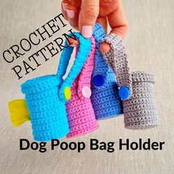 Crochet pattern Dog poop bag holder, Easy crochet, Dog accessories, Crochet beginner, DIY, Dog lover gift, Dog owner gif