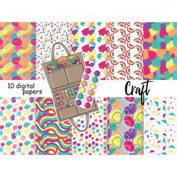 Craft Digital Paper Set | Confetti Seamless Paper