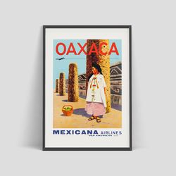 Oaxaca - Vintage Mexican travel poster, 1960