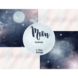 Moon Scene | Galaxy Clipart
