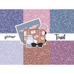 Travel Glitter Paper | Blue Glitter Background