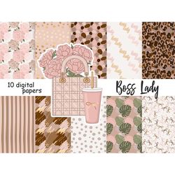 Boss Lady Digital Paper | Girl Boss Background