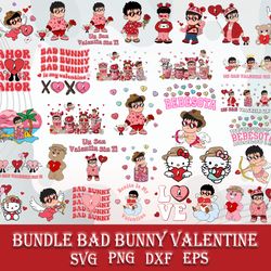 Bad Bunny Valentine SVG, Bad Bunny  SVG, Valentine Day SVG PNG DXF EPS Digital File