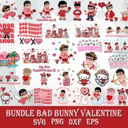 bad bunny valentine svg, bad bunny  svg, valentine day svg png dxf eps digital file