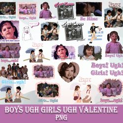 Bundle Boys Ugh Girls Ugh PNG, Valentine Little Rascals PNG, 90's Movie Valentines PNG
