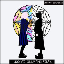 wednesday addams png, wednesday addams jenna ortega png, wednesday addams enid sinclair png, wednesday addams and thing
