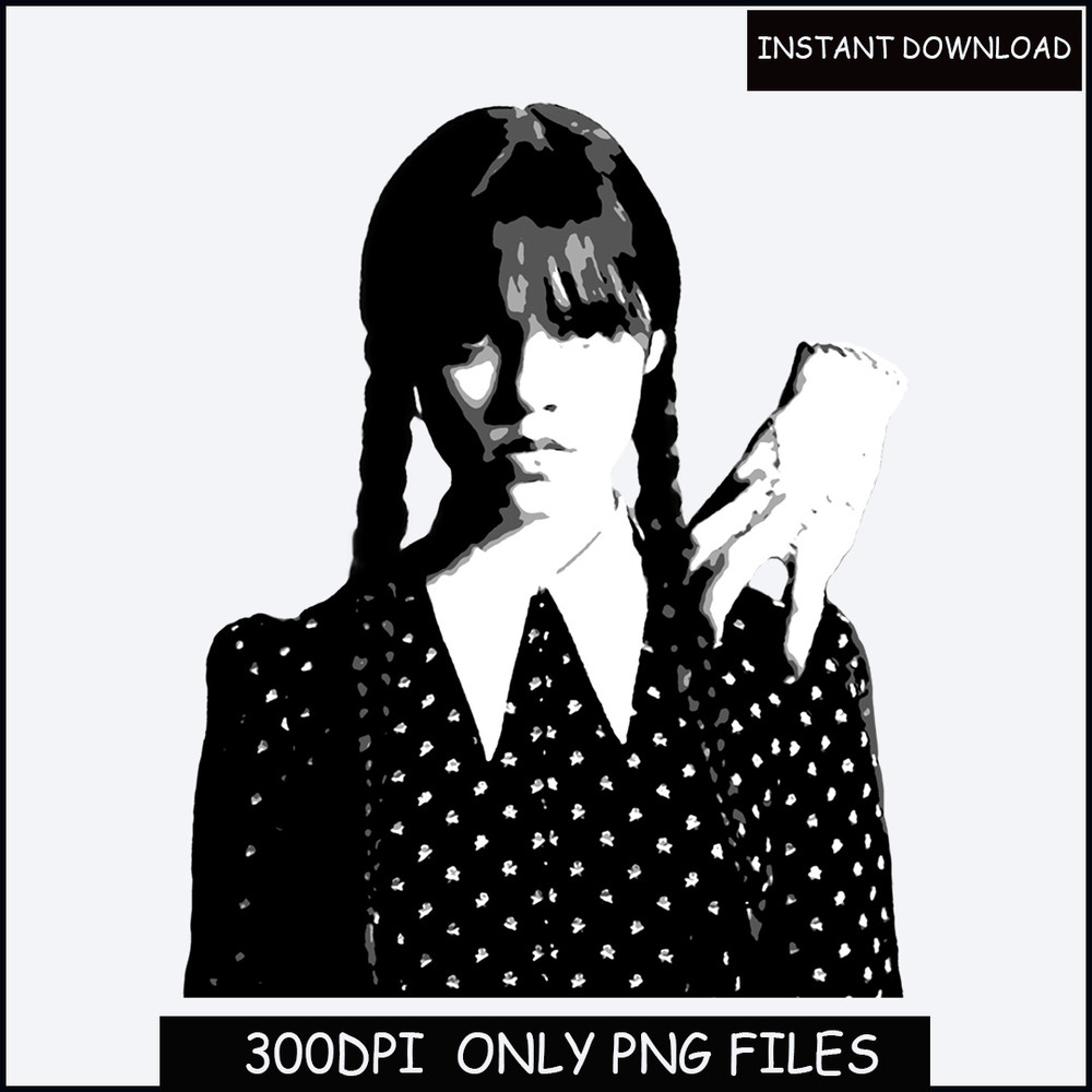 Wednesday clipart , wednesday sublimation , wednesday and thing , addams family , watercolor wednesday , wednesday and enid png.jpg