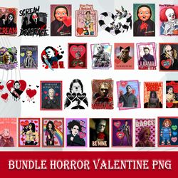 Horror Valentine Bundle PNG, Valentine's Day Horror Character PNG, Horror Movies PNG, Valentine Day PNG