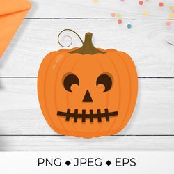 halloween pumpkin face. creepy jack-o-lantern