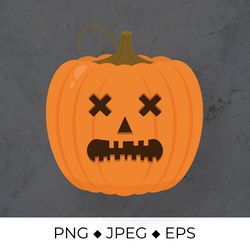 halloween pumpkin face. scary jack-o-lantern
