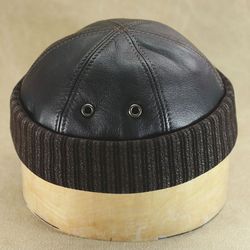 Docker beanie leather hat DBH-40