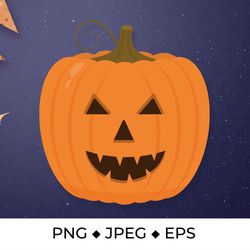 halloween jack o lantern. smiling pumpkin face