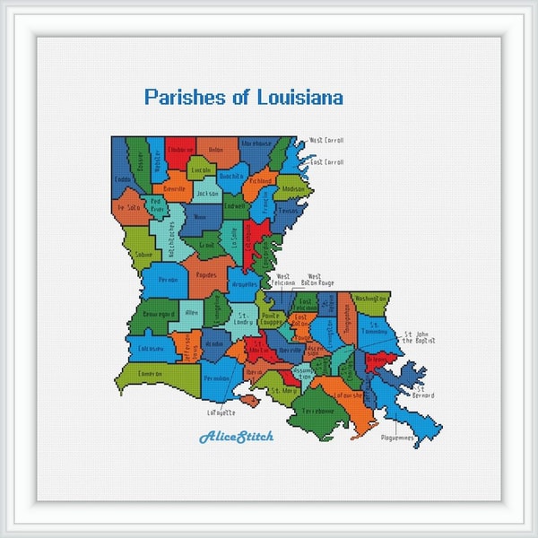 Louisiana Parish Map