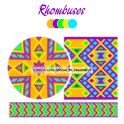 Wayuu mochila bag PATTERN / Tapestry crochet bag / Rhombuses - 2