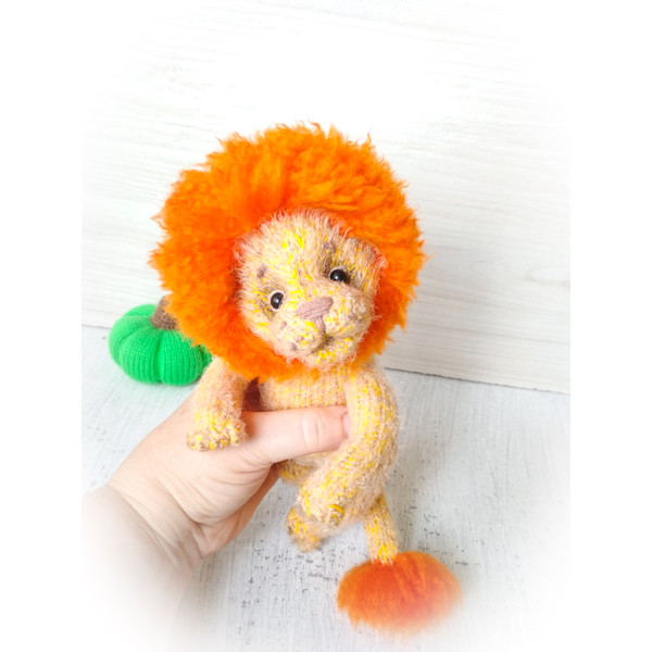 lion toy crocheted