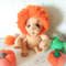 small toy knitted lion