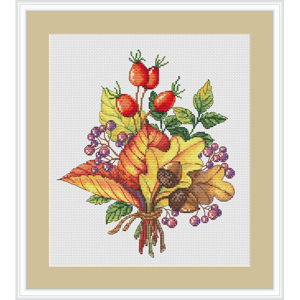 Fall Crosshatch Fall Cross Stitch Pattern Autumn Cross Stitch Pattern Leaves | Inspire ...