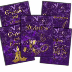 Book of Shadows Cover and Title Pages, Grimoire Cover, Printable Grimoire, Book of Shadows Pages, Grimoire Pages