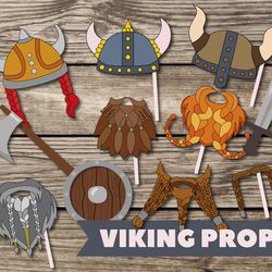 viking photo booth props printable, axe photo prop, fun party printables, funny props, birthday props instant download